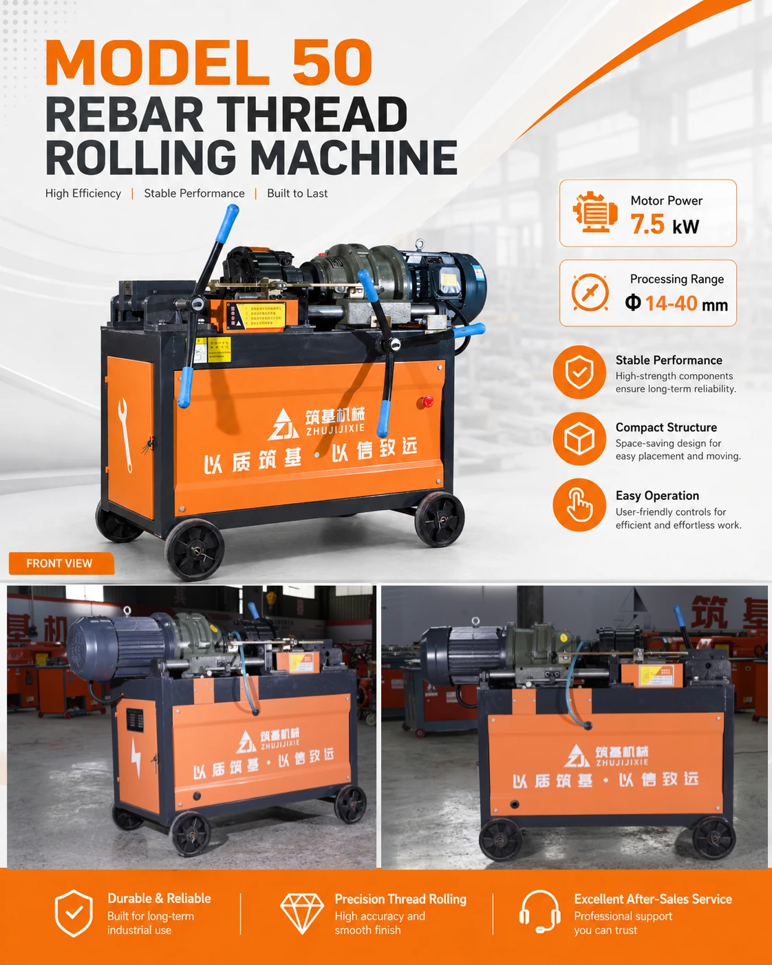 Hgs 50 Rebar Thread Rolling Machine — Explore the details 1