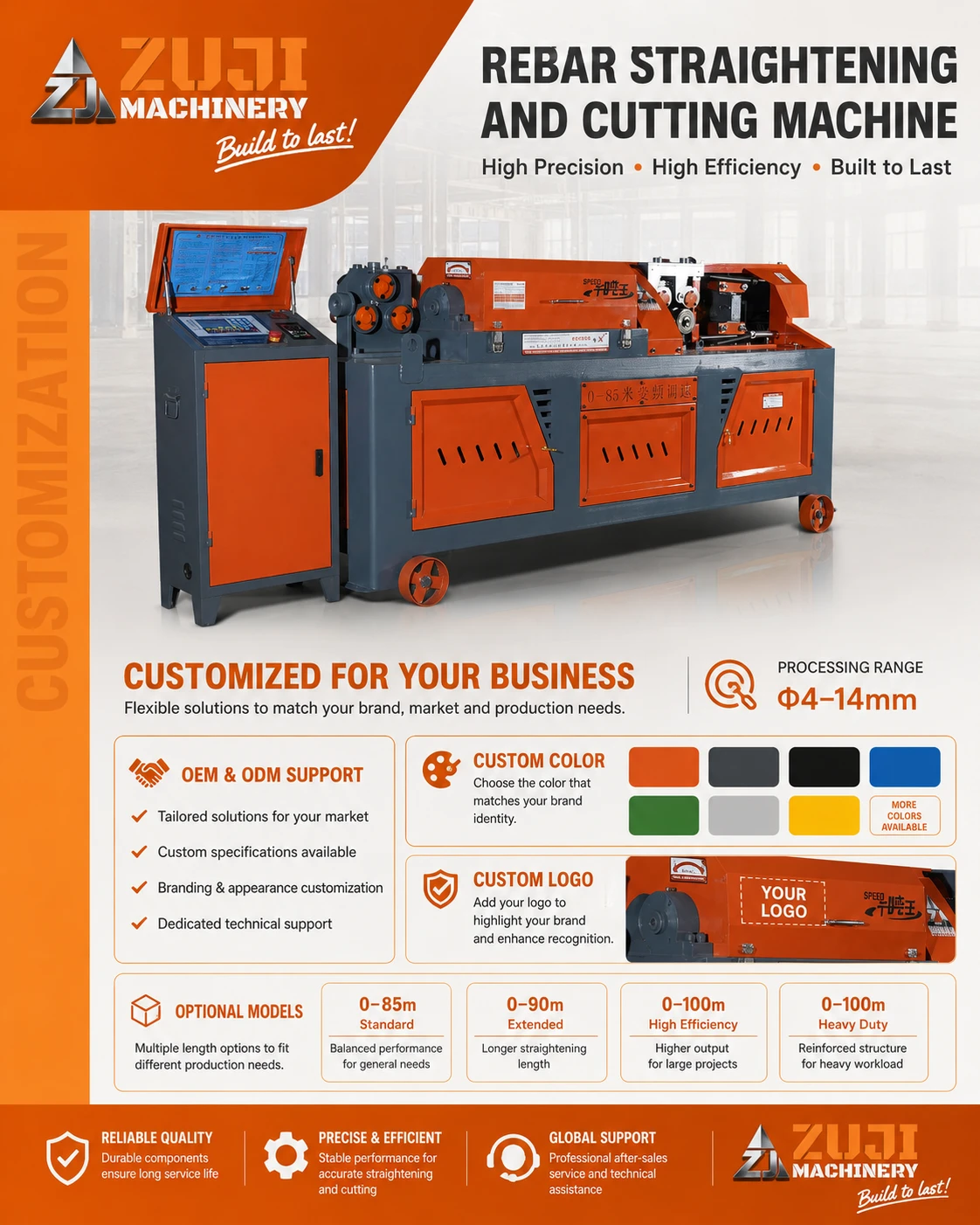 GT4-14 High Speed 100m Rebar Straightening & Cutting Machine — Explore the details 4