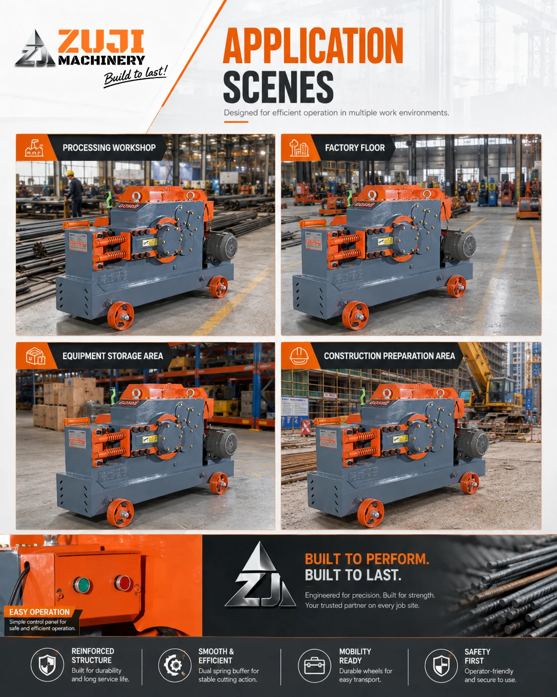 GQ50 Flat Cut Rebar Cutting Machine — Explore the details 2