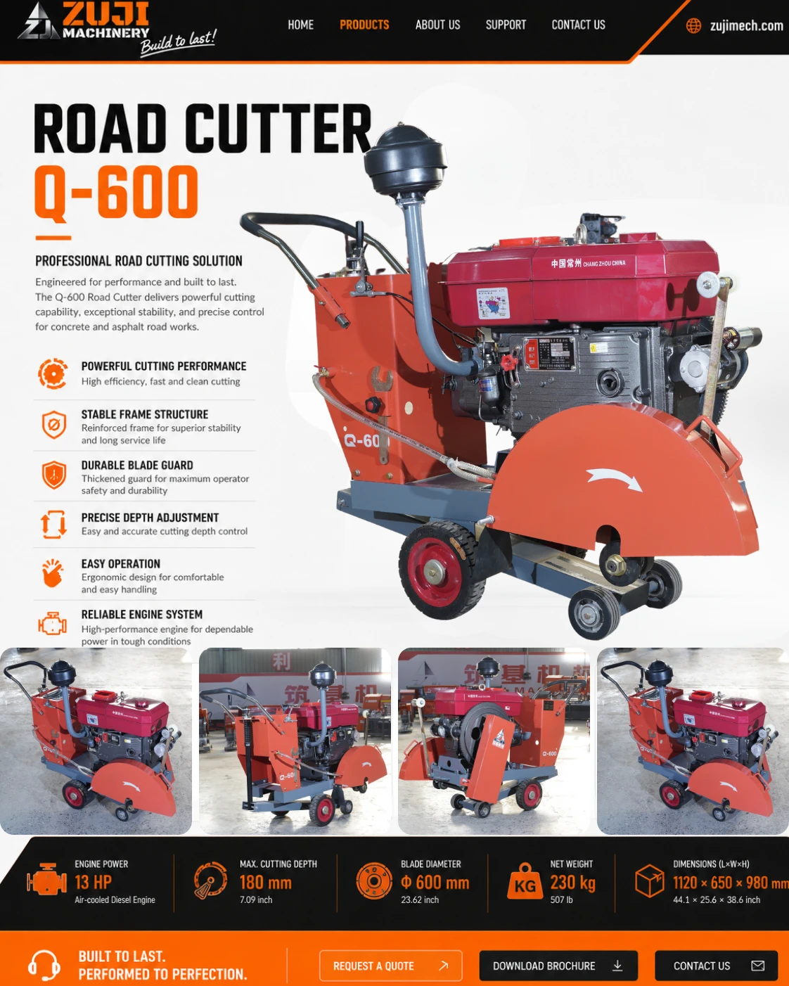 Q600 Diesel Powered Water cooled Concrete Cutter — Explore the details 1