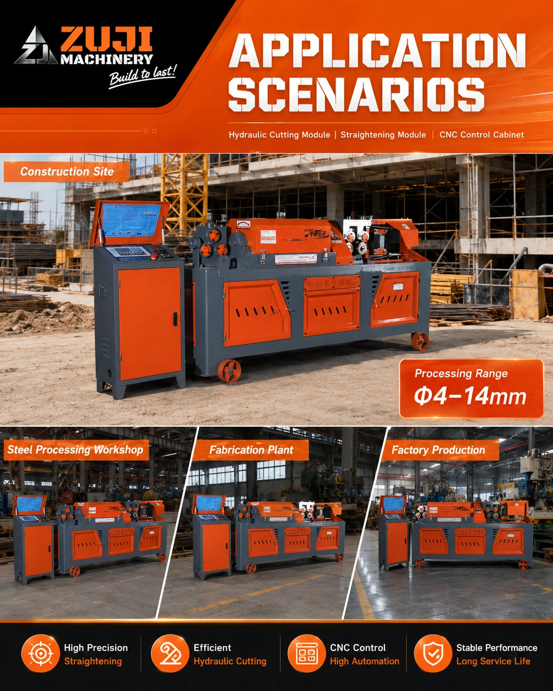 GT4-14 High Speed 100m Rebar Straightening & Cutting Machine — Explore the details 3