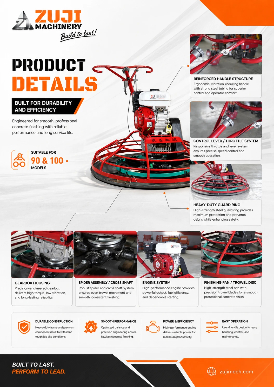 ZJ90 Concrete Power Trowel 02 — Explore the details 2