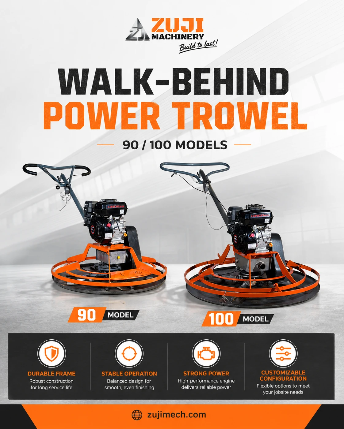 ZJ100 Concrete Power Trowel 04 — Explore the details 3