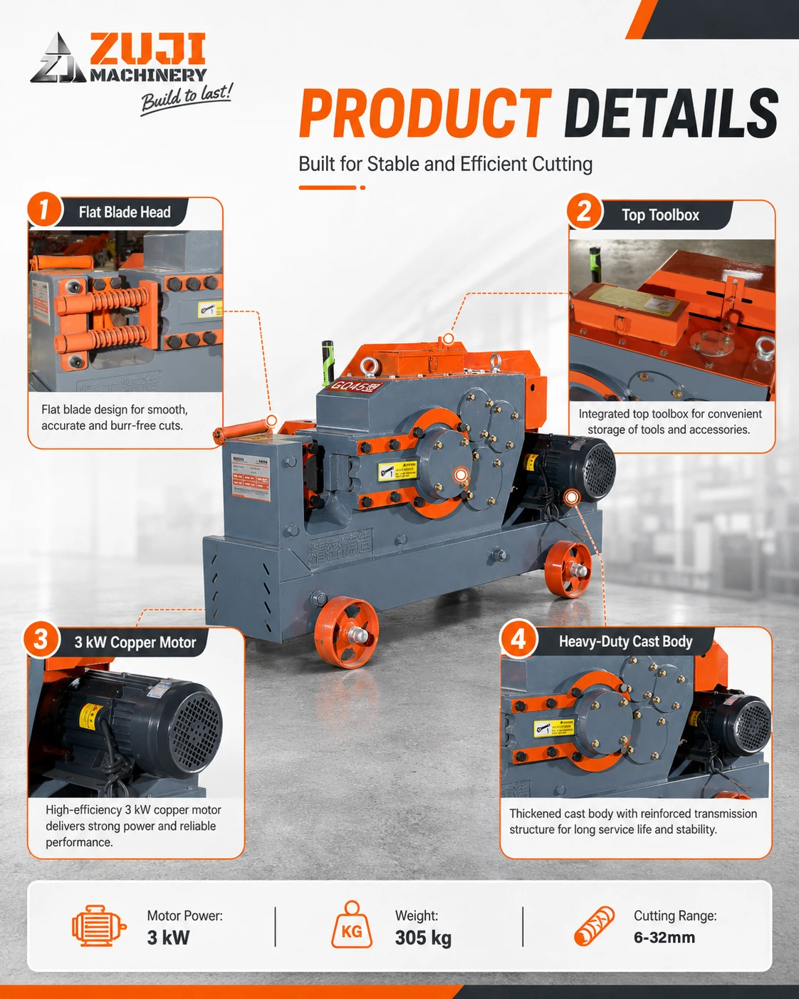 GQ45 Rebar Cutting Machine — Explore the details 5