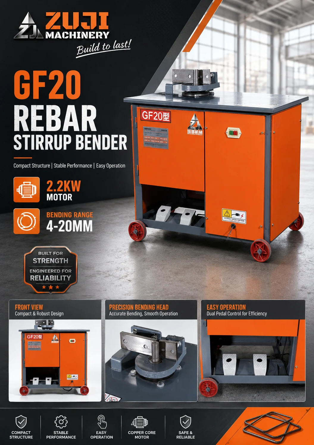 GF20 Rebar Stirrup Bending Machine — Explore the details 1