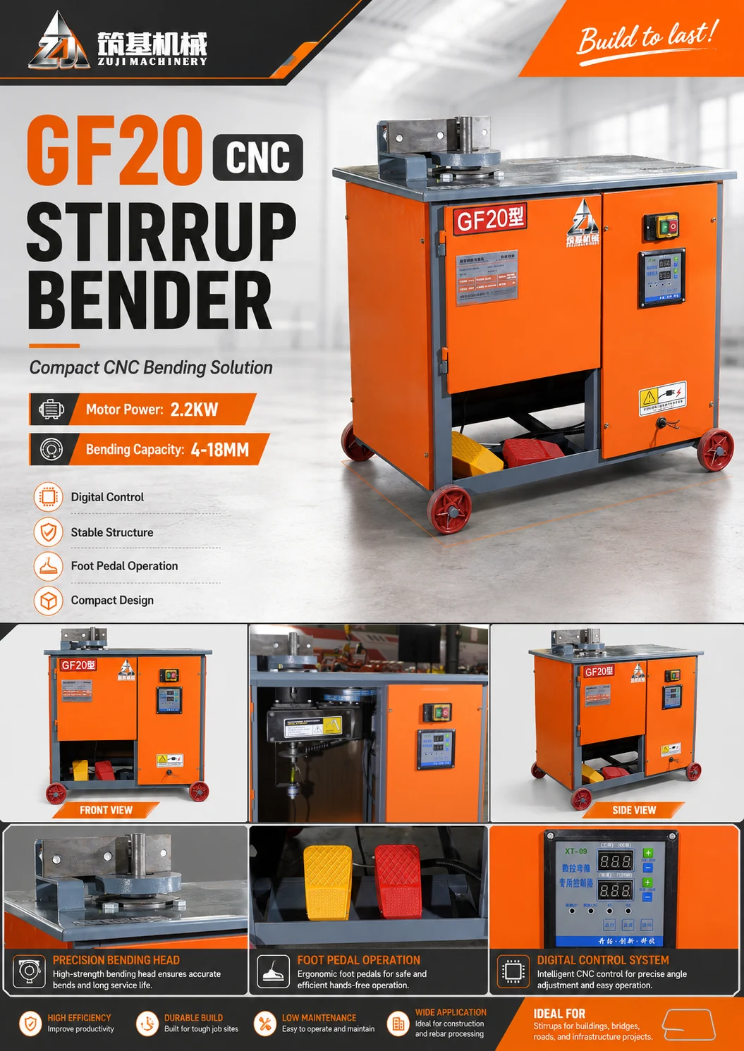 GF20 Rebar Stirrup Bending Machine CNC — Explore the details 4