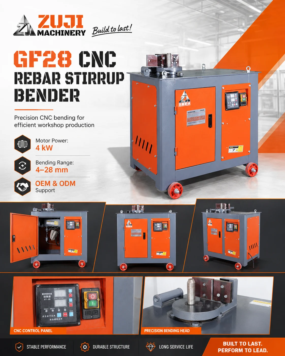 GF28 Rebar Stirrup Bending Machine CNC — Explore the details 1