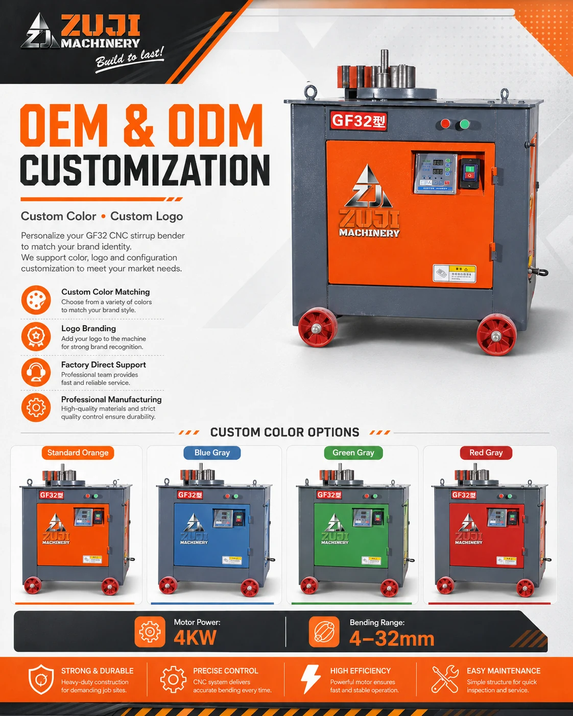 GF32 Rebar Stirrup Bending Machine CNC — Explore the details 2