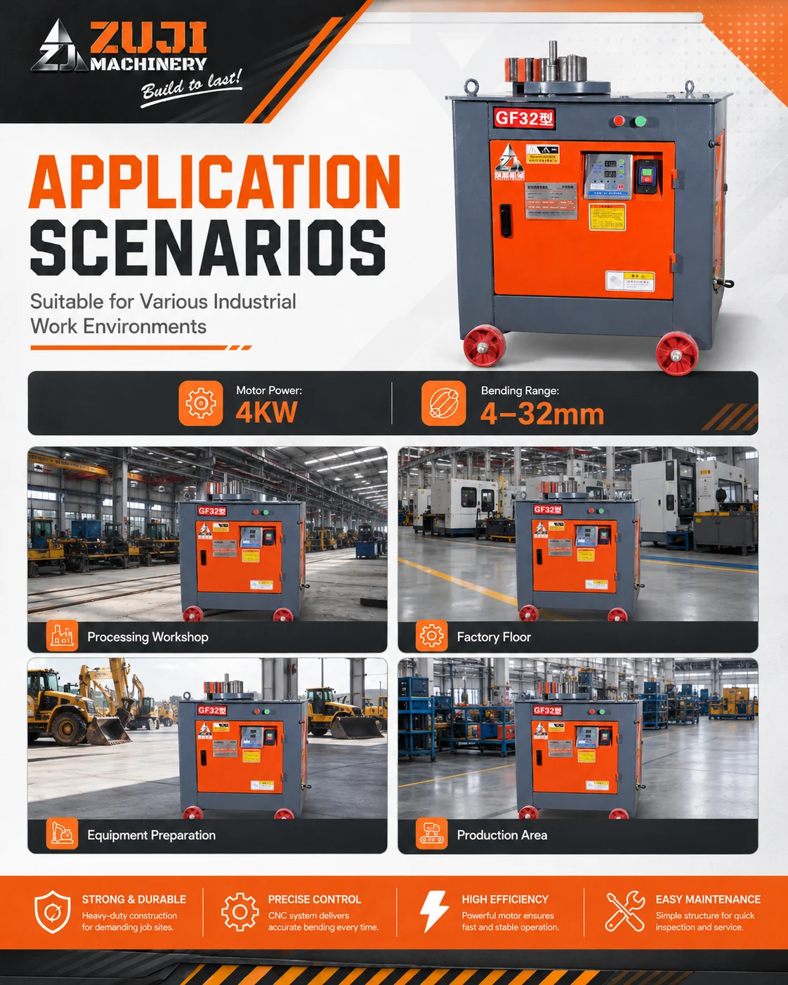 GF32 Rebar Stirrup Bending Machine CNC — Explore the details 3