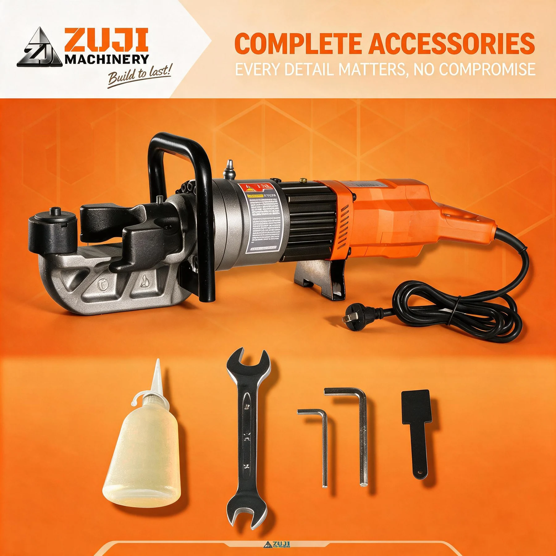 16mm Portable Brushed Motor Rebar Bending Machine — Explore the details 3